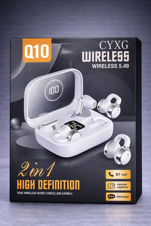 اللاسلكية الذكية (تصميم مشبك مريح 2 في 1) CYXG Q10 سماعات